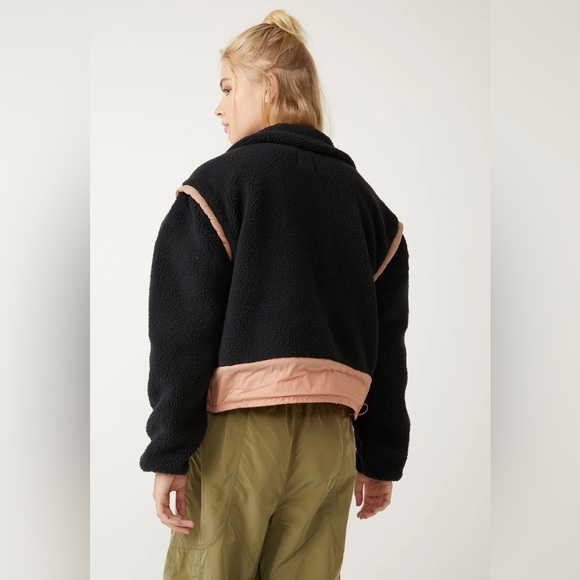 Free People Court Side Fleece/Dark Peach - Picture 3 of 5